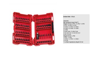 Milwaukee zestaw końcówek 56szt. Shockwave xxx4932492006 4932430907