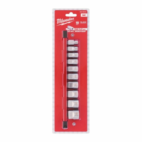 Milwaukee zestaw nasadek 10 szt. 3/8" imperialne 4932492508 Milwaukee zestaw nasadek 10 szt. 3/8" imperialne 4932492508