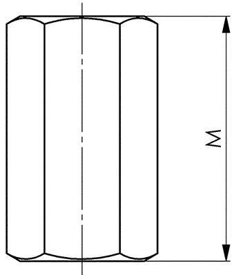 AMF Nakrętka łącząca DIN6334 M22/34 AMF