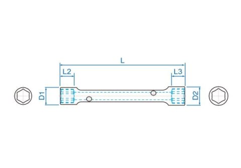 King Tony KLUCZ RUROWY 145mm, 14mm x 15mm King Tony