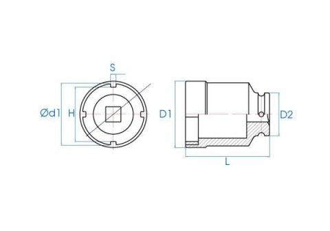 King Tony NASADKA DŁUGA 1/2" DO NAKRĘTKI ŁOŻYSKA (TMFS 4) 28,4 x 90mm King Tony