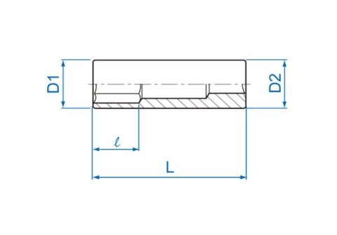 King Tony NASADKA DŁUGA 1/4" CALOWA 7/16" x 50mm 6-kąt. Cr-V King Tony