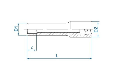 King Tony NASADKA DŁUGA GWIAZDKOWA 1/2" E20 x 77mm Cr-v King Tony