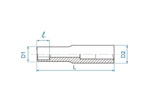 King Tony NASADKA DŁUGA GWIAZDKOWA 1/4" E-TORX E4 x 50mm, Cr-V King Tony