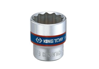 King Tony NASADKA KRÓTKA 3/8" 9mm x 27mm, 12-kąt. Cr-V King Tony