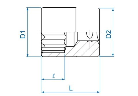 King Tony NASADKA KRÓTKA 3/8" 9mm x 27mm, 12-kąt. Cr-V King Tony