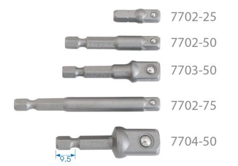 King Tony UCHWYT TRZPIENIOWY DO WKRĘTAREK 1/4" CALOWY 3/8" x 50mm, ZACZEP KULKOWY King Tony