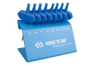 King Tony ZESTAW IMBUSÓW Z UCHWYTEM "T" 8szt. 1153A TORX T5 - T20, STOJAK King Tony