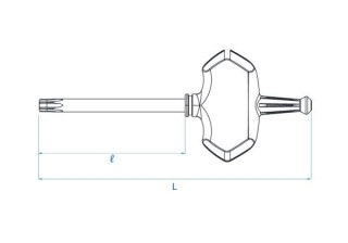 King Tony KLUCZ TRZPIENIOWY "T" TORX T15 x 45mm King Tony