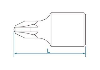 King Tony NASADKA 1/4" Z KOŃCÓWKĄ KRZYŻAKOWĄ PZ1 x 25mm King Tony