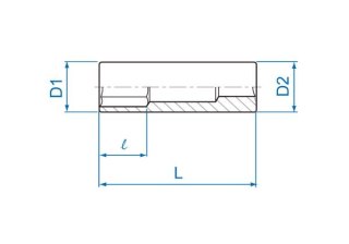 King Tony NASADKA DŁUGA 1/4" 10mm x 50mm, 6-kąt Cr-V King Tony