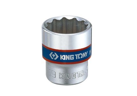 King Tony NASADKA KRÓTKA 3/8" 19mm x 29mm, 12-kąt. Cr-V King Tony