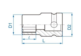 King Tony NASADKA KRÓTKA UDAROWA GWIAZDKOWA 3/4" E26 x 60mm King Tony