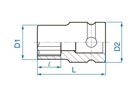 King Tony NASADKA KRÓTKA UDAROWA GWIAZDKOWA 3/4" E26 x 60mm King Tony