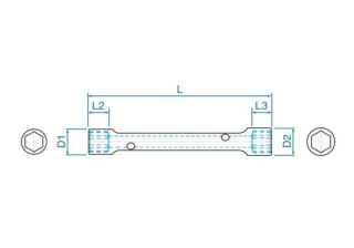 King Tony KLUCZ RUROWY 140mm, 12mm x 13mm King Tony