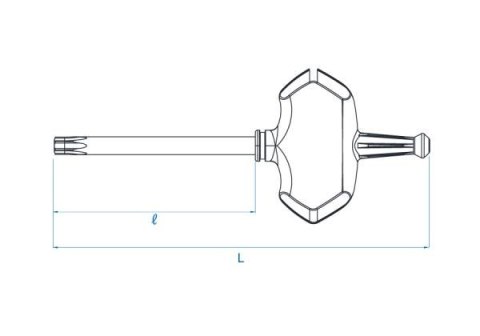 King Tony KLUCZ TRZPIENIOWY "T" TORX T10 x 45mm King Tony