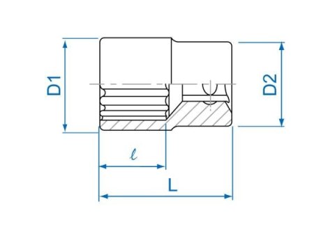 King Tony NASADKA KRÓTKA 1/4" 3/16" x 24mm, 12-kąt. Cr-V King Tony