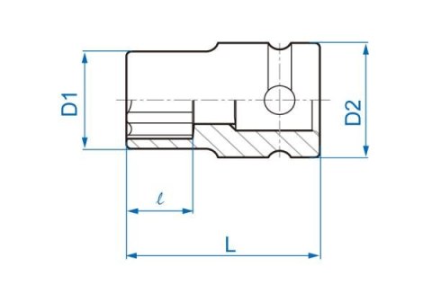 King Tony NASADKA KRÓTKA UDAROWA GWIAZDKOWA 1/2" E14 x 38mm King Tony