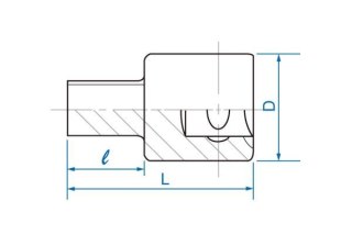 King Tony NASADKA TRZPIENIOWA 1/2" KWADRAT 12mm x 35mm King Tony