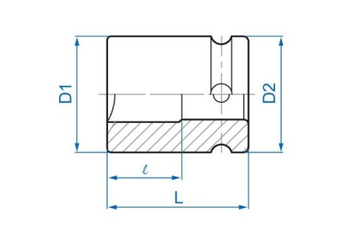 King Tony NASADKA UDAROWA 3/4" 19mm x 53mm, 4-kątna King Tony