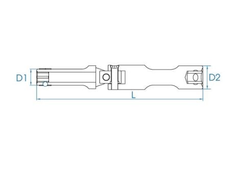 King Tony NASADKA Z PRZEGUBEM 3/8" 12mm x 120mm, DO ŚWIEC ŻAROWYCH, CHROM King Tony