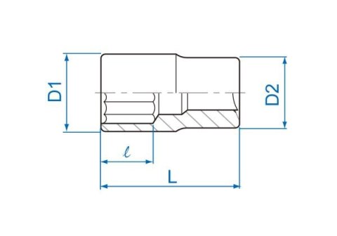 King Tony NASADKA 1/4" 8mm x 24mm, 8-kąt. Cr-V King Tony