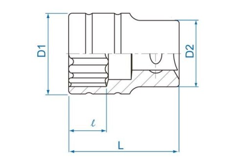 King Tony NASADKA KRÓTKA 1/2" 25mm x 42mm 12-kąt. Cr-v King Tony King Tony NASADKA KRÓTKA 1/2" 25mm x 42mm 12-kąt. Cr-v King Tony
