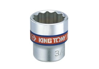 King Tony NASADKA KRÓTKA 3/8" CALOWA 1" x 32mm 12-kąt. Cr-V King Tony