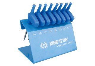 King Tony ZESTAW IMBUSÓW Z UCHWYTEM "L" 8szt. 1163A - TORX T5 - T20, STOJAK King Tony