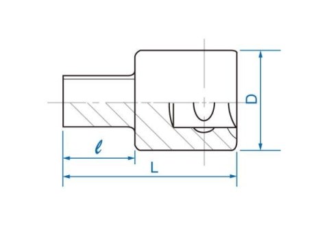 King Tony NASADKA TRZPIENIOWA 1/2" KWADRAT 10mm x 35mm King Tony