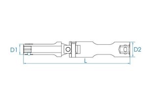 King Tony NASADKA Z PRZEGUBEM 3/8" 10mm x 120mm, DO ŚWIEC ŻAROWYCH, CHROM King Tony