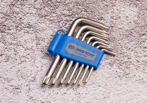 King Tony ZESTAW IMBUSÓW 7 szt. 1147 - TORX Z OTWOREM T10 - T40 King Tony