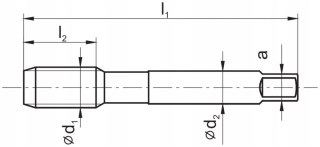 Gwintownik ręczny komplet 2szt. M10x1,23 DIN-2181 HSS Fanar