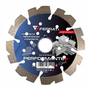 Tarcza diamentowa do betonu zbrojonego segment 125mm PERFORMANTE PLUS