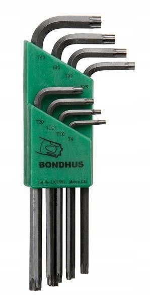 Bondhus Zestaw kluczy imbusowych TORX T9 - T40 8el. BO31834