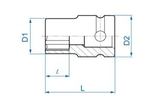 King Tony NASADKA KRÓTKA UDAROWA GWIAZDKOWA 1/2" E20 x 38mm King Tony