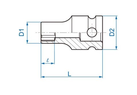 King Tony NASADKA UDAROWA GWIAZDKOWA 3/8" E-TORX E6 x 32mm King Tony