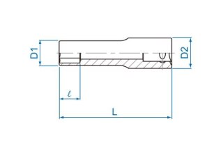 King Tony NASADKA DŁUGA CIENKOŚCIENNA 3/8" 10mm x 65mm 6-kąt, DO ŚWIEC ŻAROWYCH, CHROM King Tony