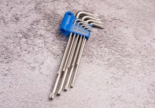 King Tony ZESTAW IMBUSÓW 9 szt. 1127 - TORX Z OTWOREM EXTRA DŁUGIE T10 - T50 King Tony