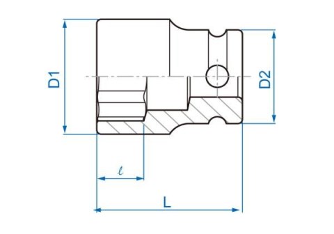 King Tony NASADKA UDAROWA 3/8" 5/16" x 32mm, 6-kąt King Tony