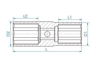 King Tony NASADKA UDAROWA DWUSTRONNA 1/2" 21mm / 22mm x 77mm, 6-kąt King Tony