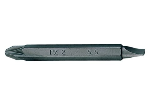 King Tony BIT DWUSTRONNY 1/4" POZIDRIV No.2 / PŁASKI 5,5 x 1,0 x 60mm King Tony