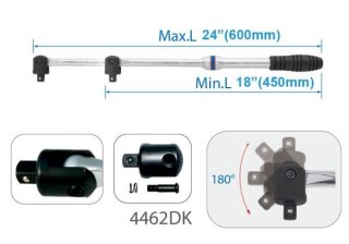 King Tony POKRĘTŁO TELESKOPOWE ŁAMANE 1/2" 450 - 650mm King Tony