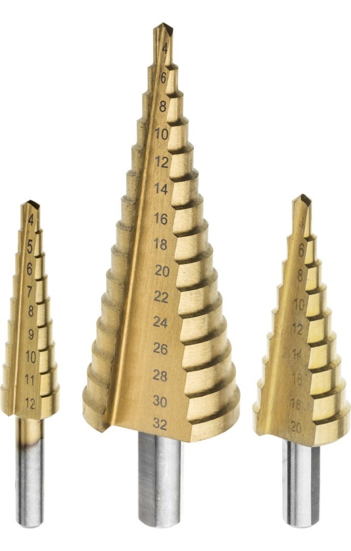 zestaw wierteł stopniowych